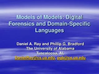 Models of Models: Digital Forensics and Domain-Specific Languages