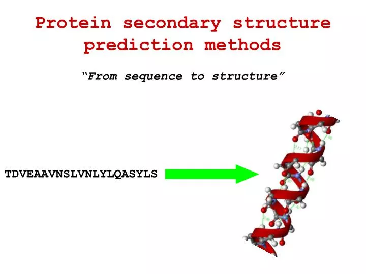 protein secondary structure prediction methods