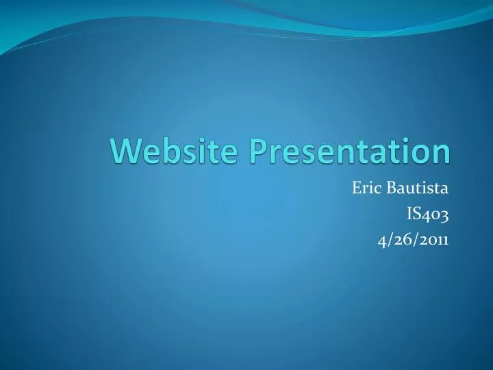 website presentation
