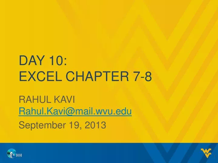 day 10 excel chapter 7 8