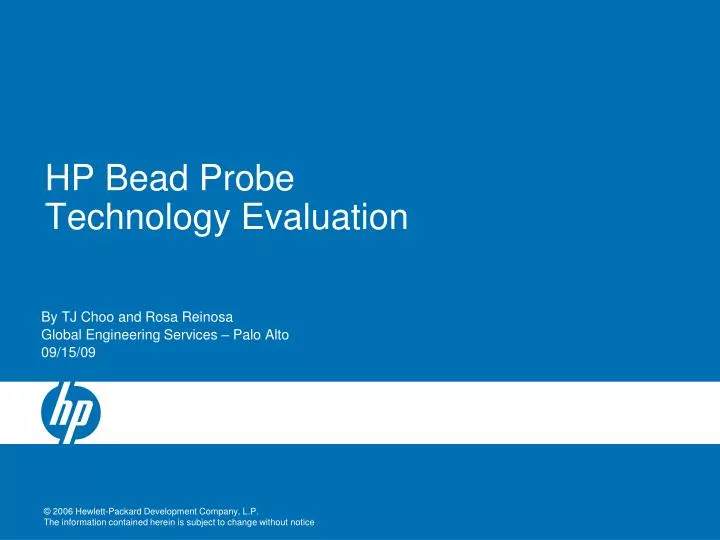 hp bead probe technology evaluation