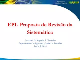 epi proposta de revis o da sistem tica