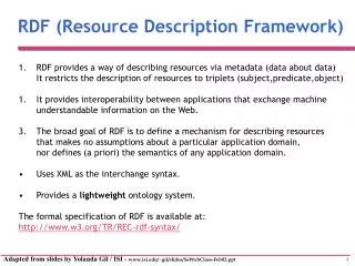 RDF (Resource Description Framework)
