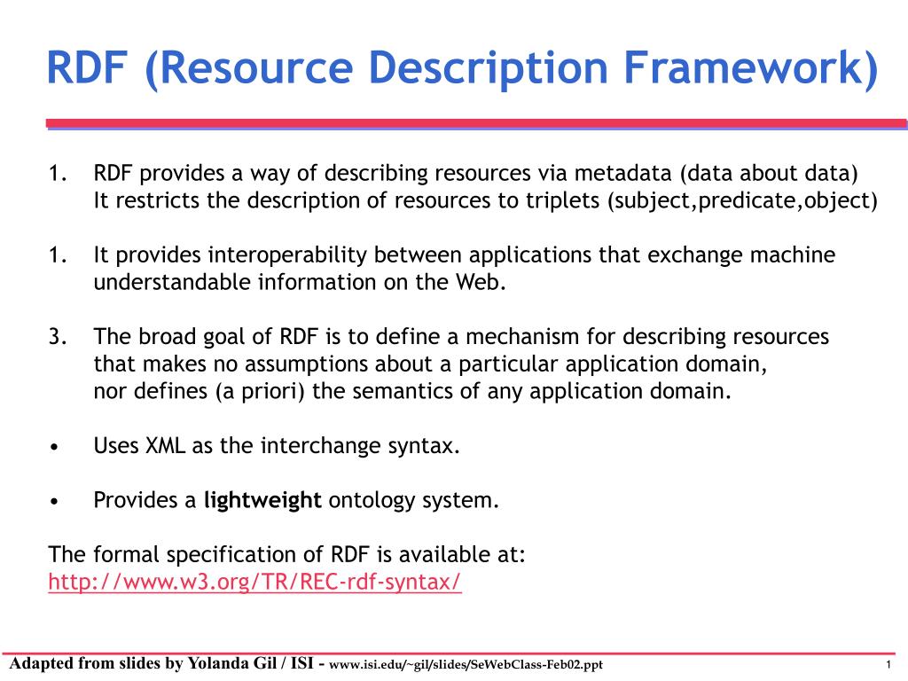 PPT - RDF (Resource Description Framework) PowerPoint Presentation ...