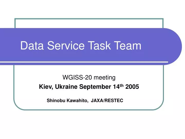 data service task team