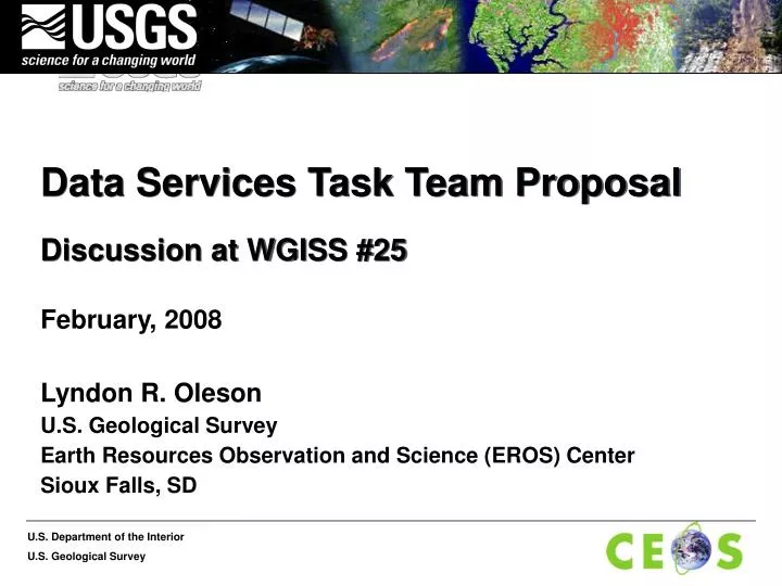data services task team proposal discussion at wgiss 25