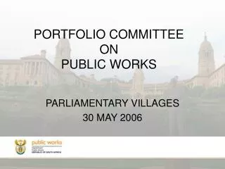 PORTFOLIO COMMITTEE ON PUBLIC WORKS