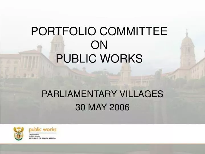 portfolio committee on public works