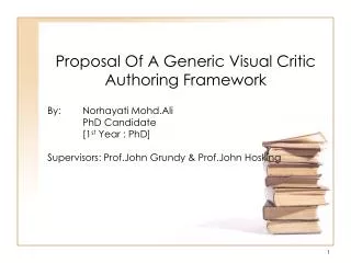 Proposal Of A Generic Visual Critic Authoring Framework