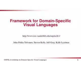 Framework for Domain - Specific Visual Languages