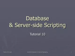 Database &amp; Server-side Scripting