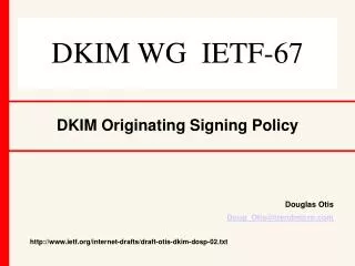 DKIM Originating Signing Policy