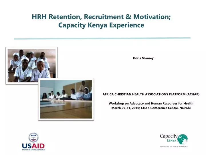 hrh retention recruitment motivation capacity kenya experience