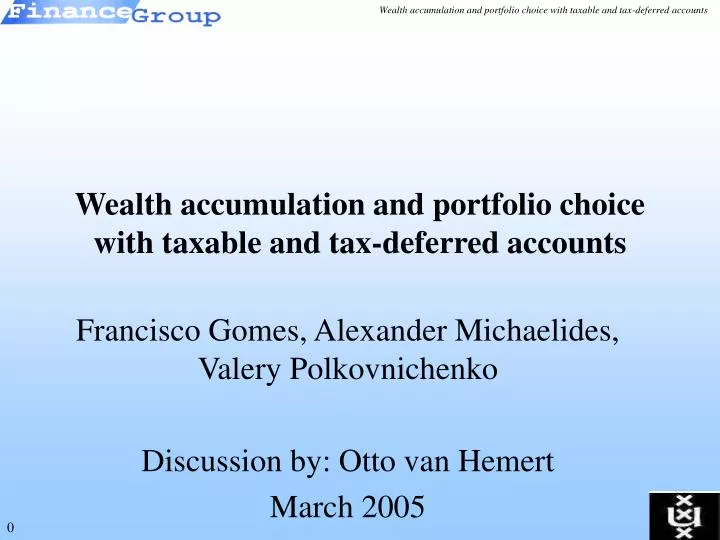 wealth accumulation and portfolio choice with taxable and tax deferred accounts