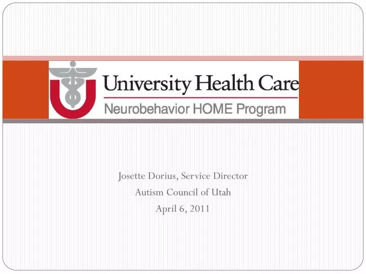 josette dorius service director autism council of utah april 6 2011