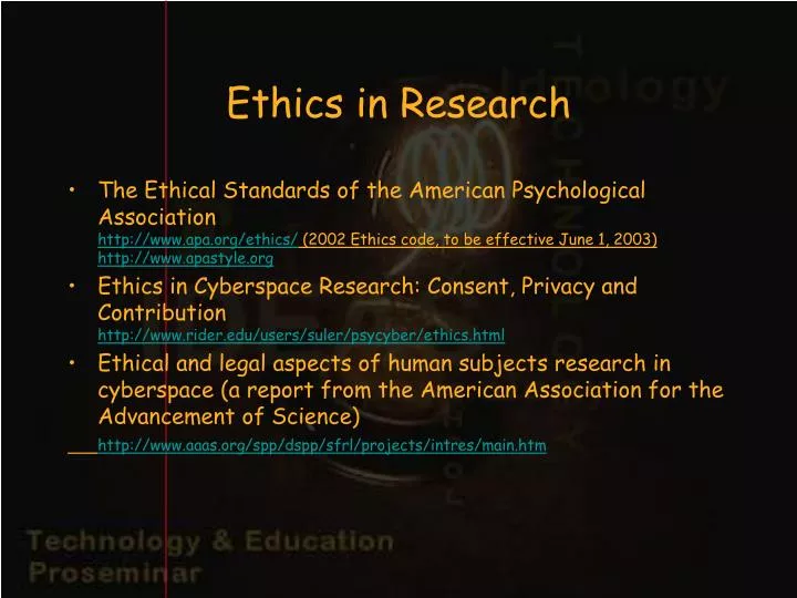 ethics in research