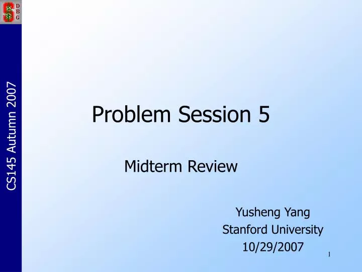 problem session 5