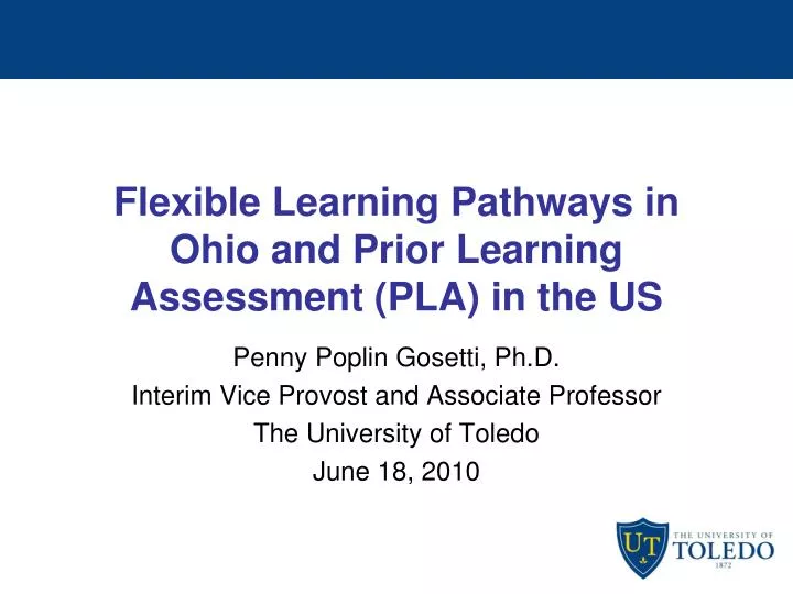 flexible learning pathways in ohio and prior learning assessment pla in the us