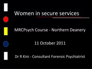 Women in secure services