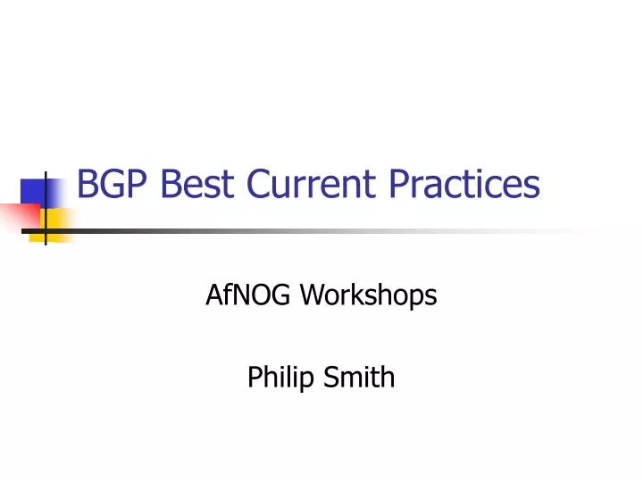 bgp best current practices