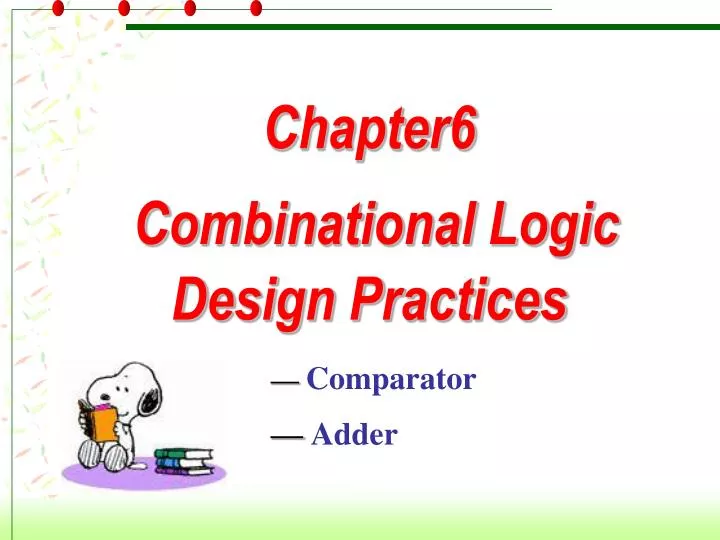 chapter6 combinational logic design practices