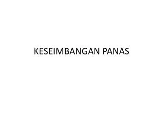 keseimbangan panas