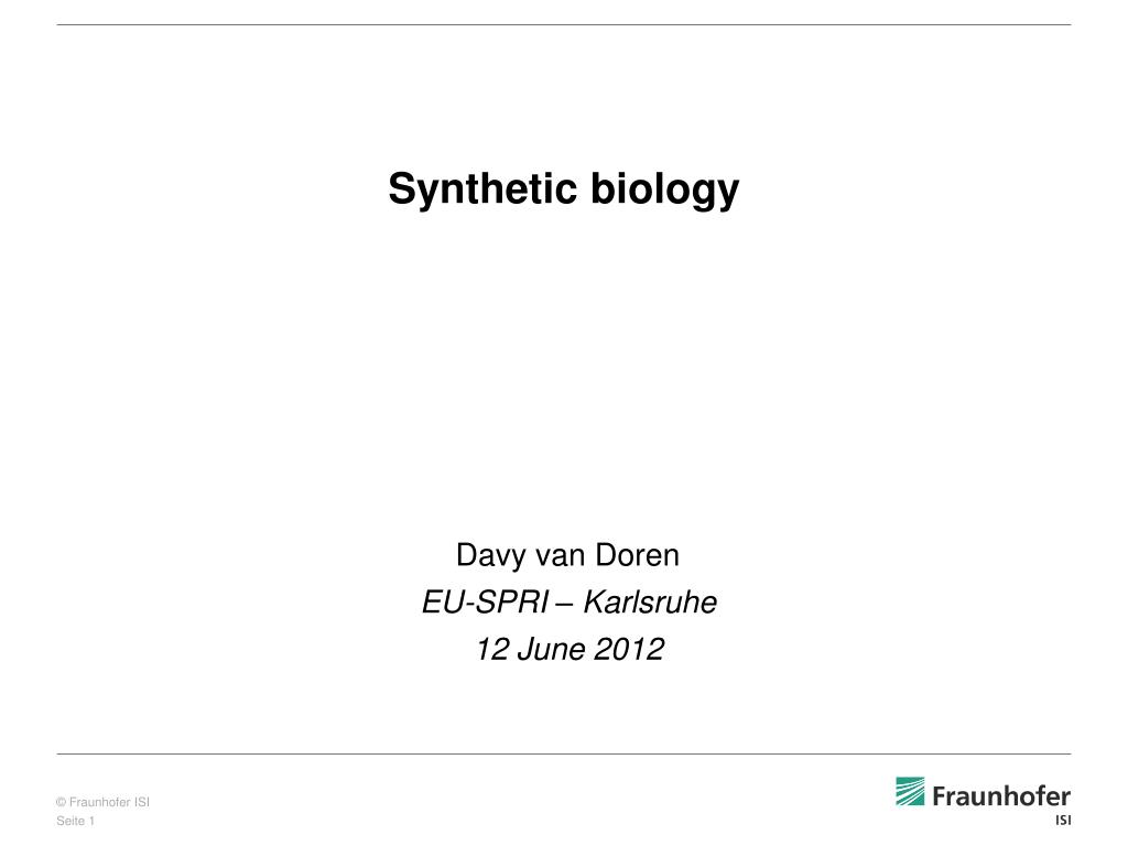 PPT - Synthetic biology PowerPoint Presentation, free download - ID:4050384