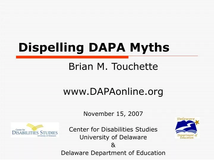dispelling dapa myths