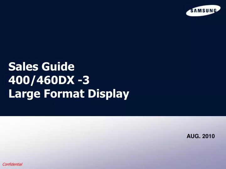 sales guide 400 460dx 3 large format display