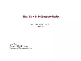 Heat Flow in Sedimentary Basins