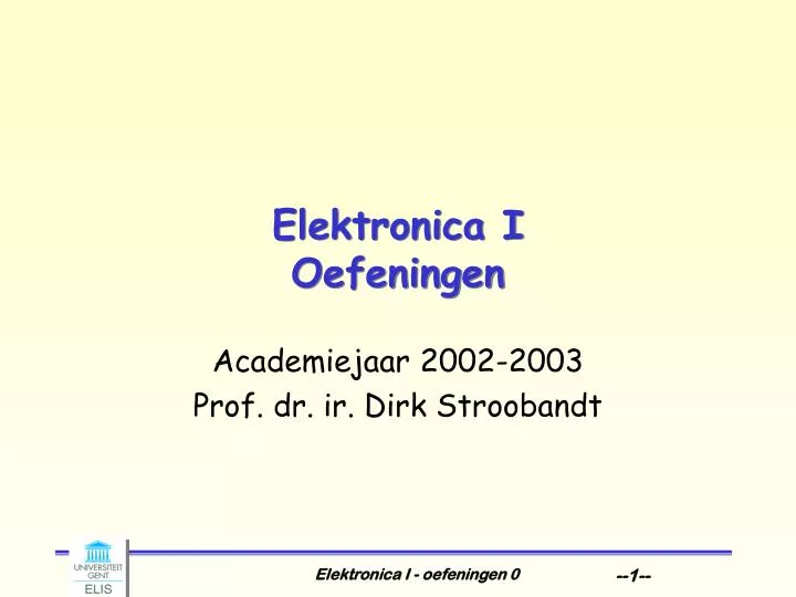 elektronica i oefeningen