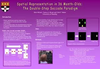 Spatial Representation in 36 Month-Olds; The Double-Step Saccade Paradigm
