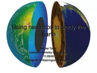 Using neutrinos to study the Earth