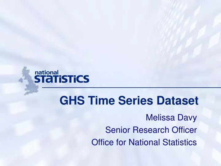 ghs time series dataset