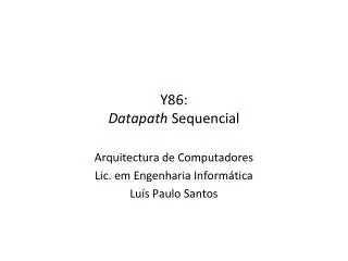 y86 datapath sequencial