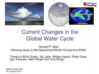 Current Changes in the Global Water Cycle