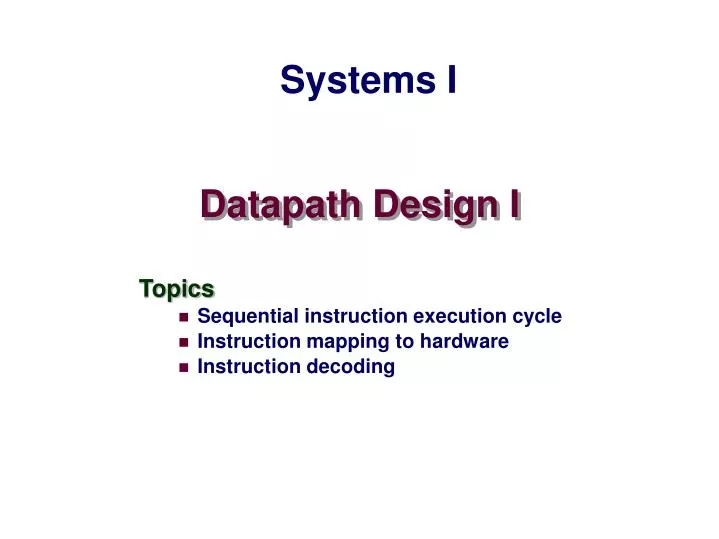 datapath design i