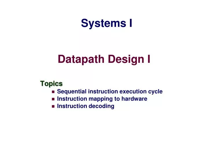 datapath design i
