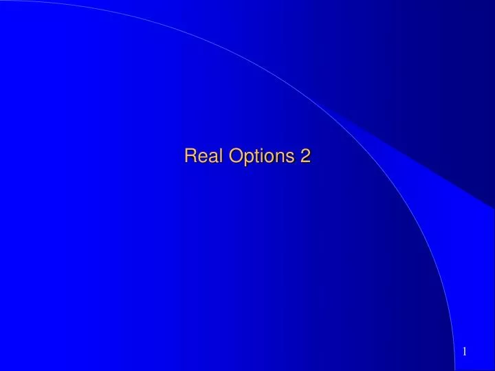 real options 2