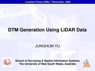 DTM Generation Using LiDAR Data