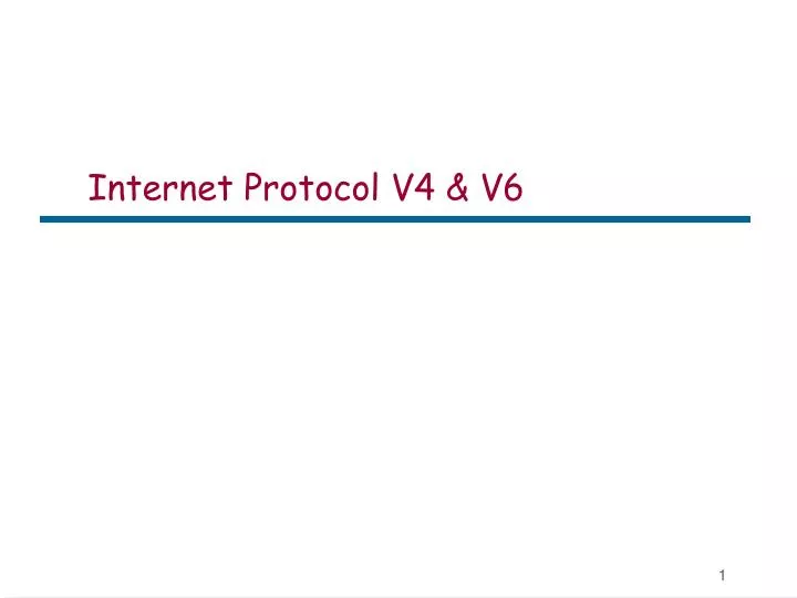 internet protocol v4 v6