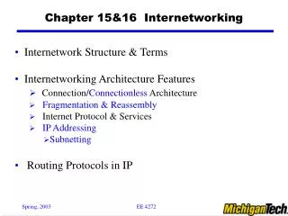 Chapter 15&amp;16 Internetworking
