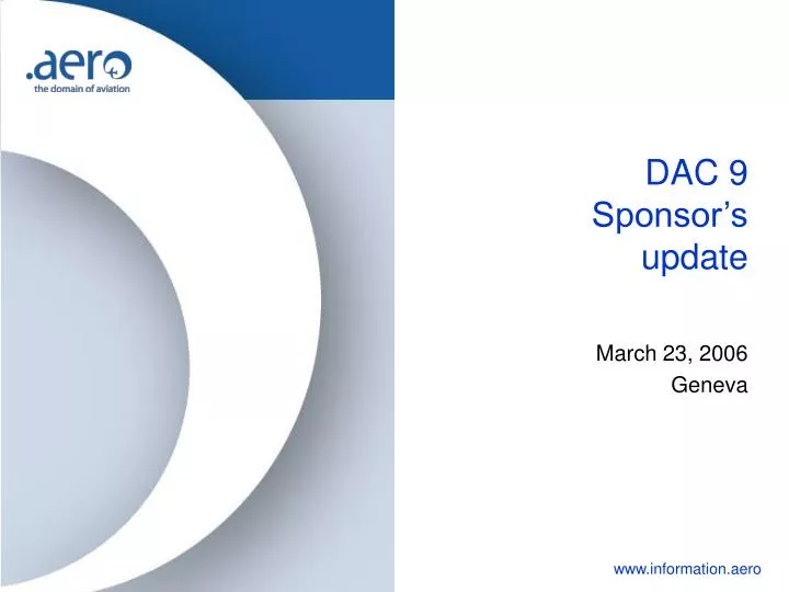 dac 9 sponsor s update
