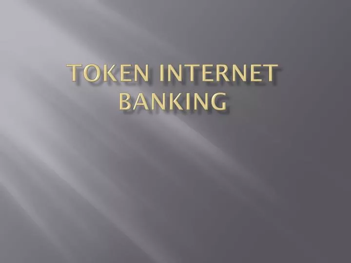 token internet banking