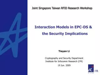 Interaction Models in EPC-DS &amp; the Security Implications