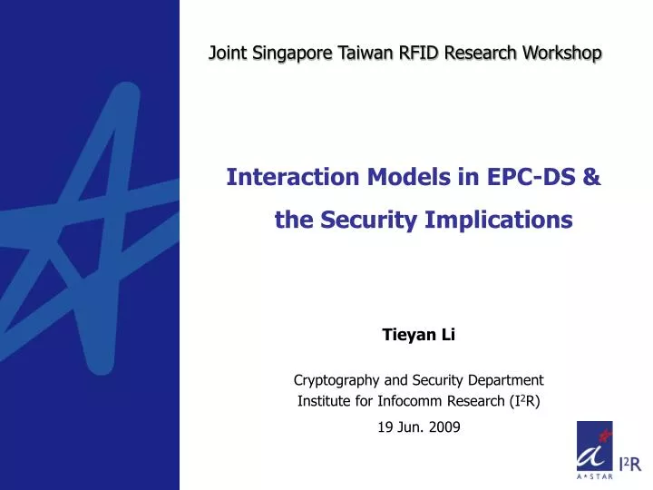 interaction models in epc ds the security implications