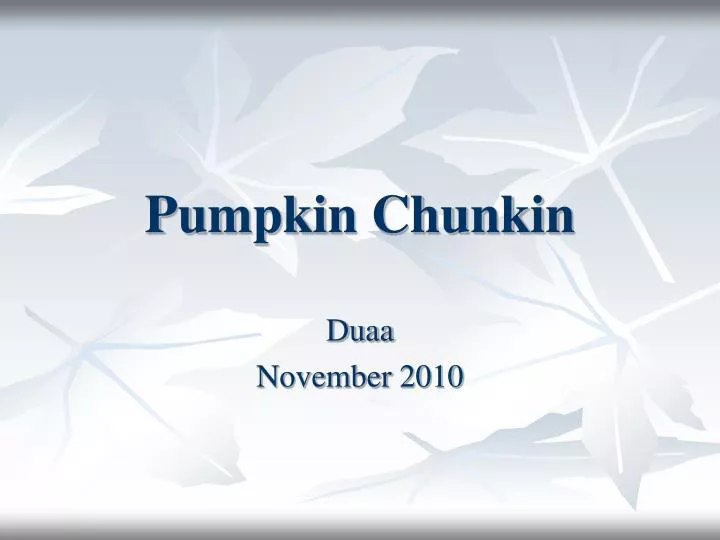 pumpkin chunkin
