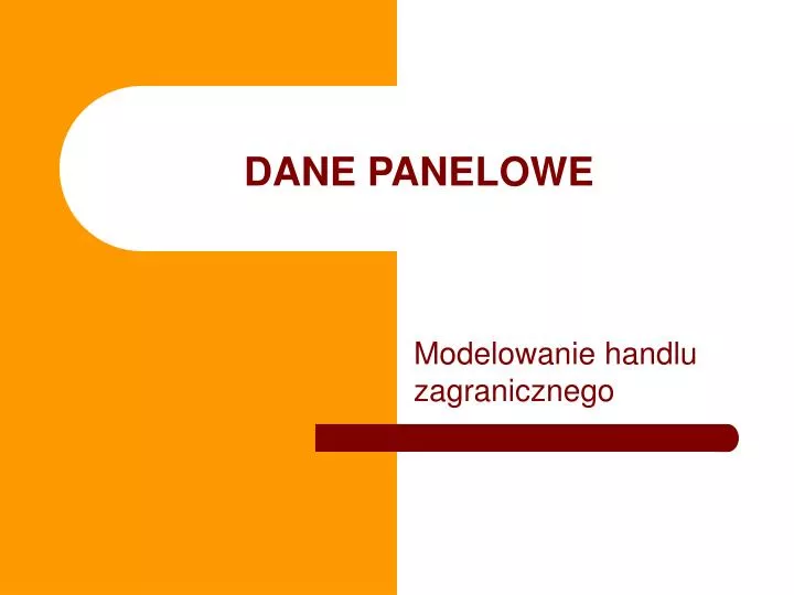 dane panelowe