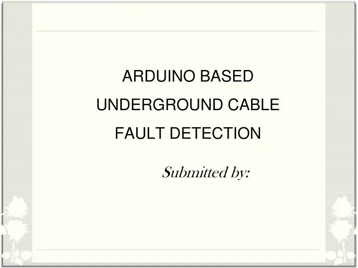arduino based underground cable fault detection