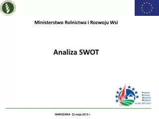 ministerstwo rolnictwa i rozwoju wsi analiza swot